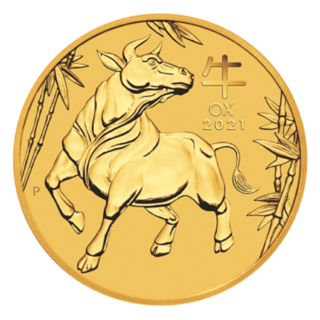 2021 2oz Lunar III Ox Gold Coin - Perth Mint